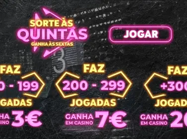 Bónus Nossa Aposta: Sorte às Quintas, Ganha às Sextas