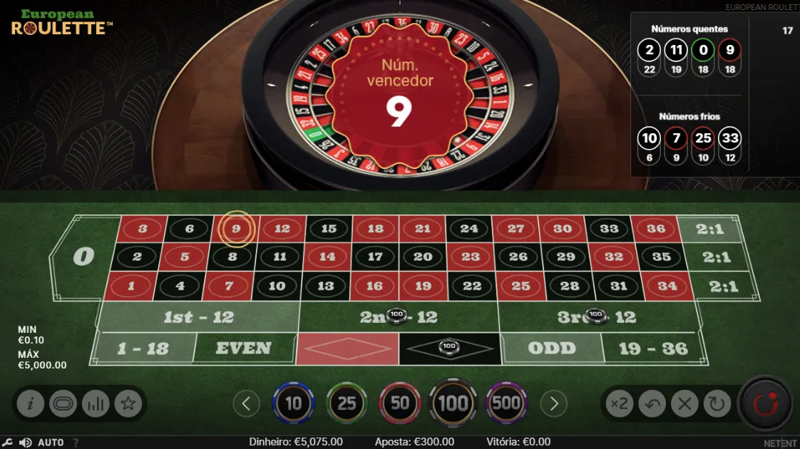 Jogar European Roulette Grátis