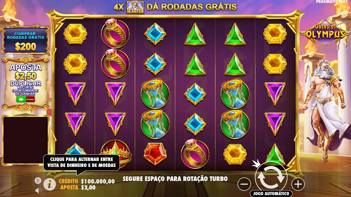 Jogar Gates of Olympus Slot