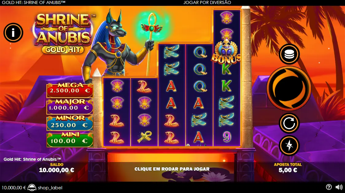 Jogar Gold Hit: Shrine Of Anubis Slot