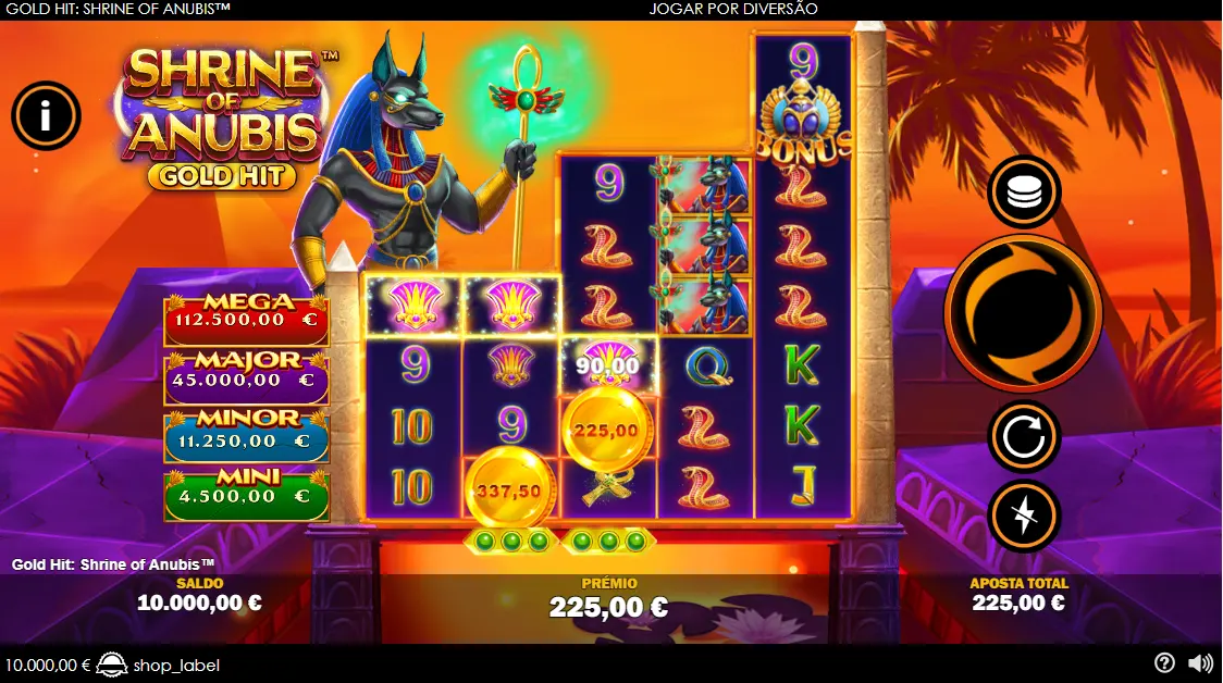 Jogar Gold Hit: Shrine Of Anubis Slot